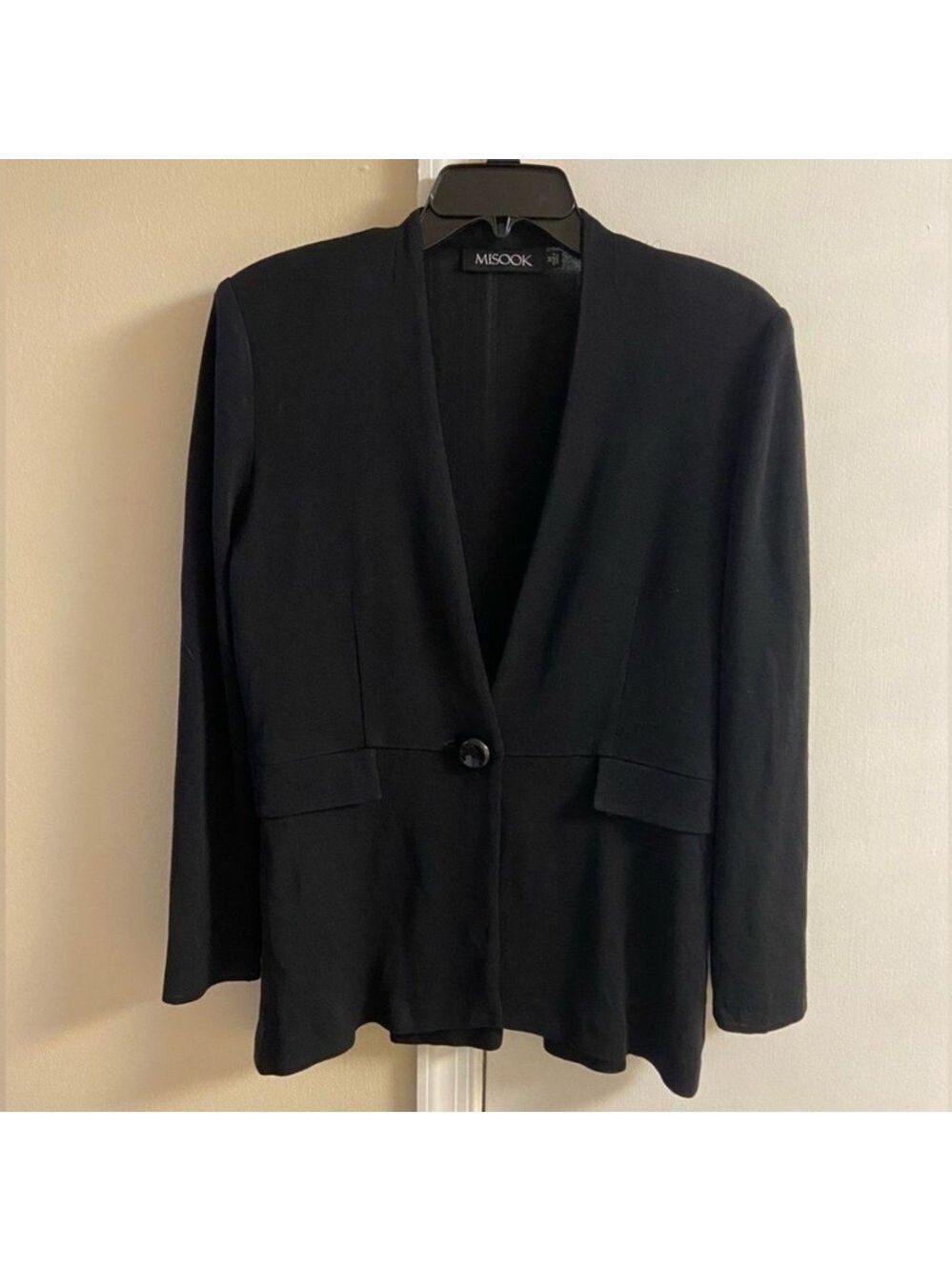 Misook Classic Black sweater cardigan blazer Medium